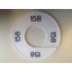 Maatring 9 cm wit/zw 158 